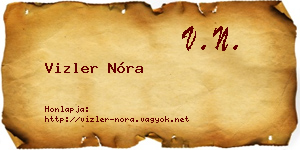 Vizler Nóra névjegykártya